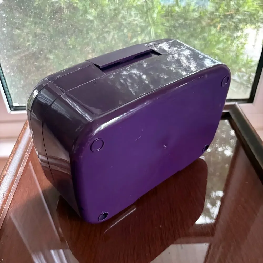 Purple Fold Out Jewelry Box Organizer Velvet Ring Storage Case